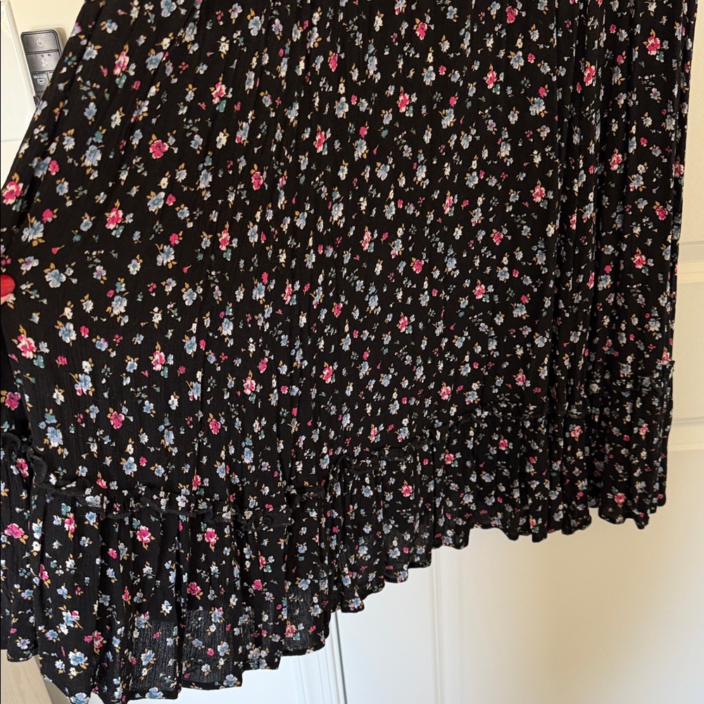 Torrid Sleeveless Black Floral Maxi Dress with Pink Accents - Picture 7 of 7